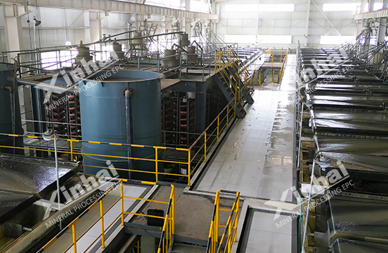 Spiral chute shaking table
